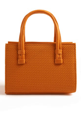 WOVEN HANDBAG - BRONZE - M116